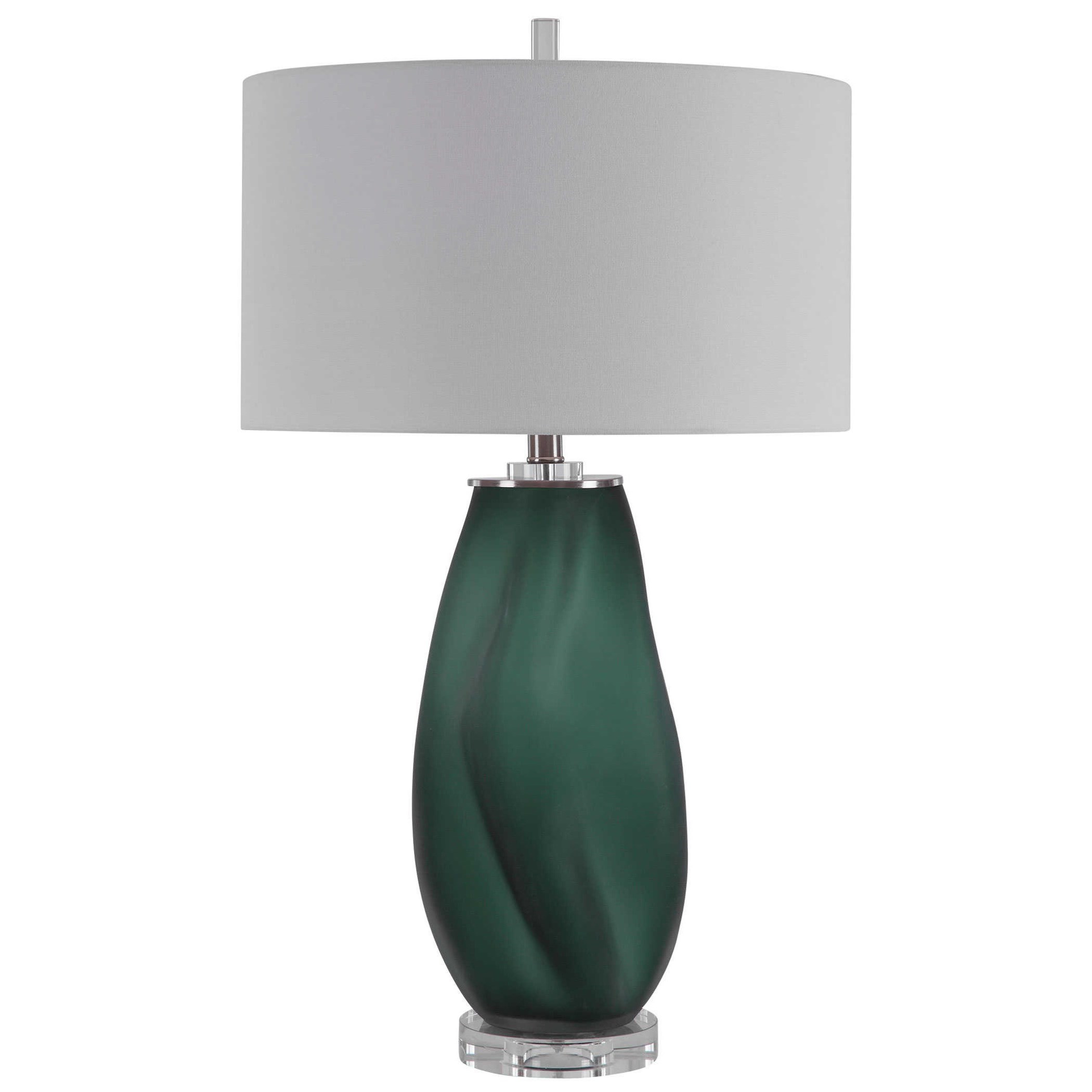 Uttermost Table Lamps 28278 Esmeralda Green Glass Table Lamp Stuckey